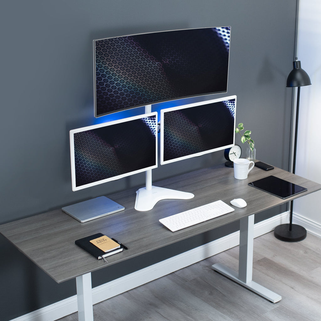Triple 13” to 30” Monitor Desk Stand