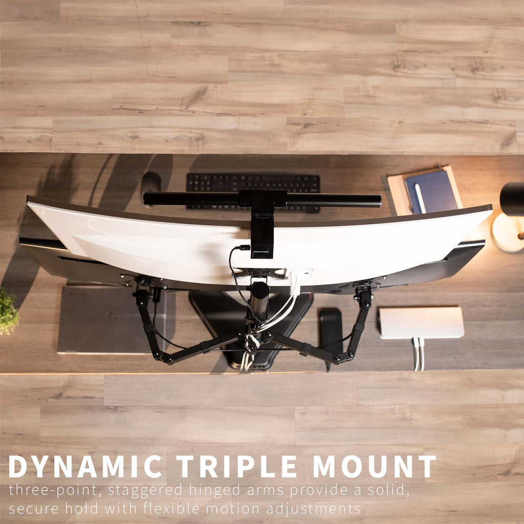 Triple 13” to 30” Monitor Desk Stand