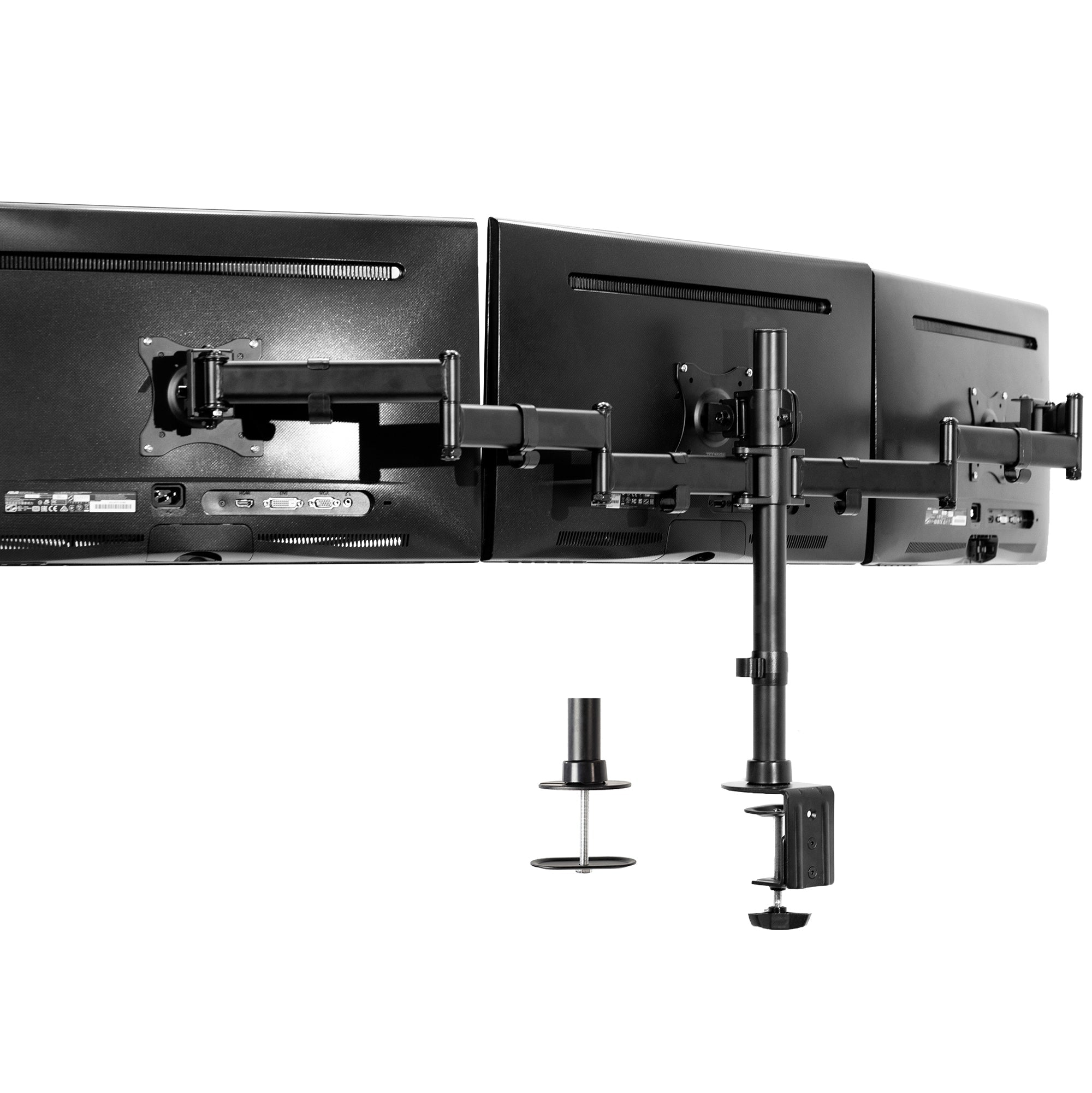 Triple 13" to 24" Monitor Desk Mount