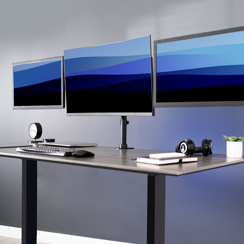 Triple 13" to 24" Monitor Desk Mount