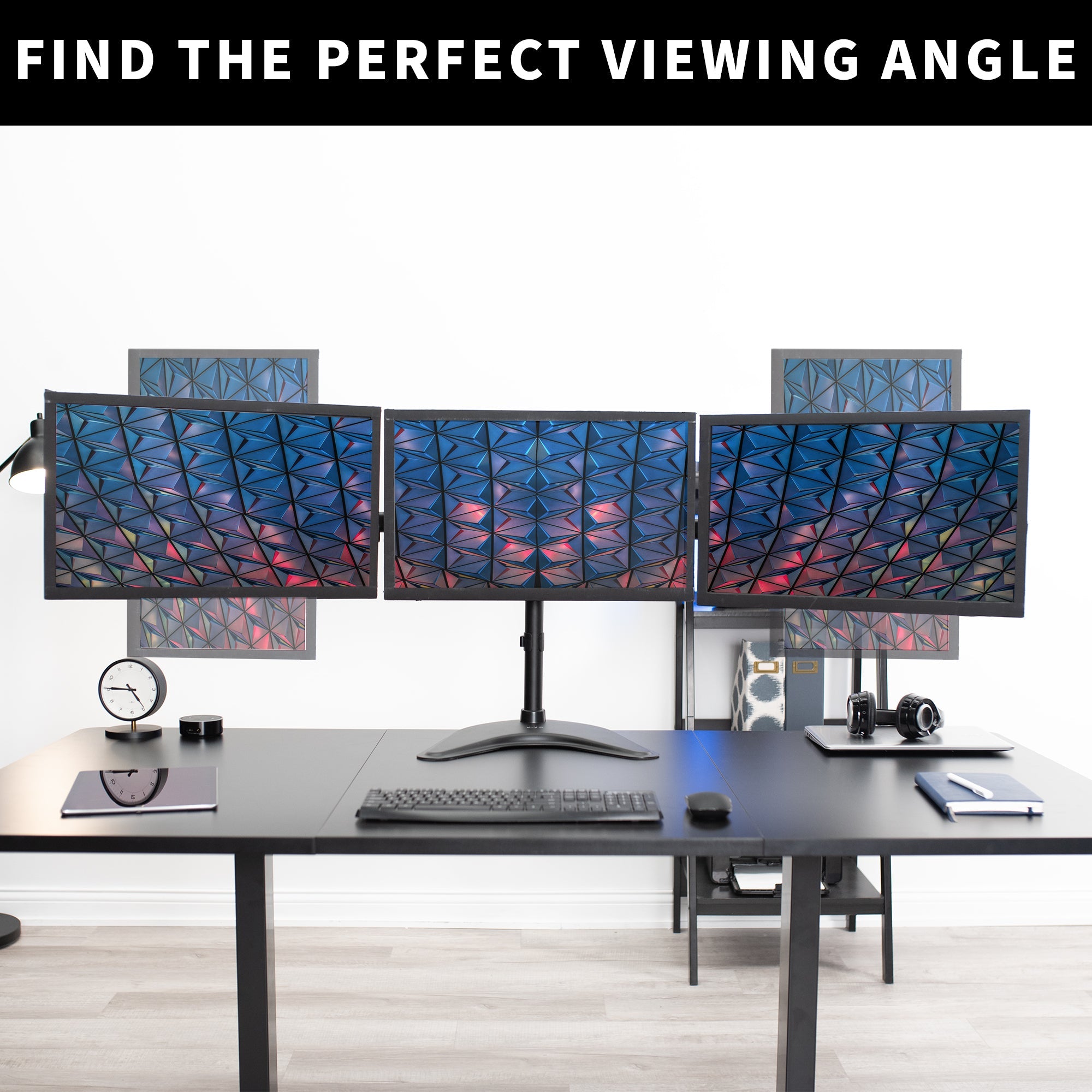 Triple 13” to 24” Monitor Desk Stand