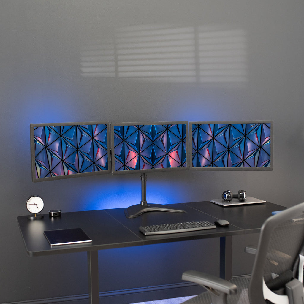 Triple 13” to 24” Monitor Desk Stand