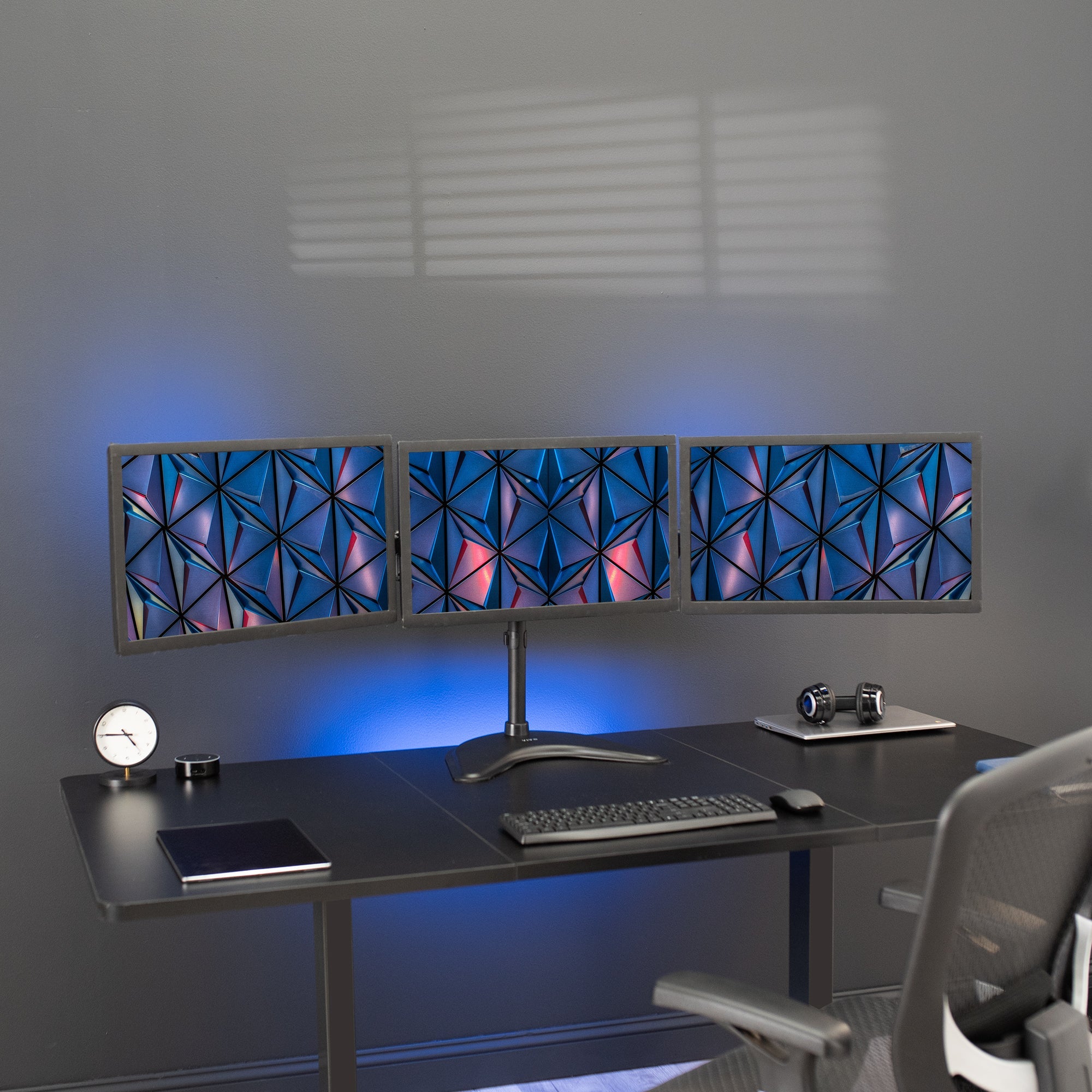 Triple 13” to 24” Monitor Desk Stand
