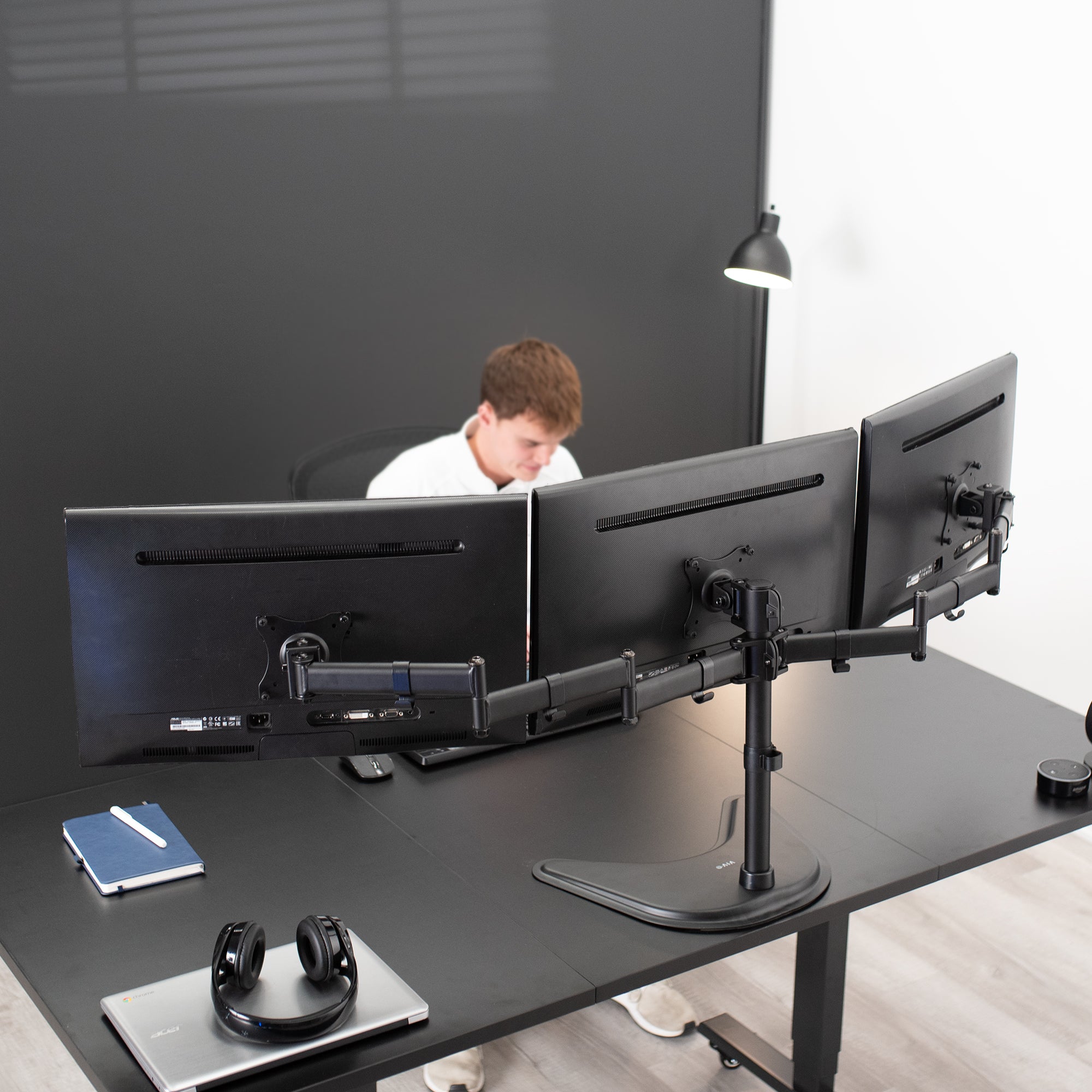 Triple 13” to 24” Monitor Desk Stand