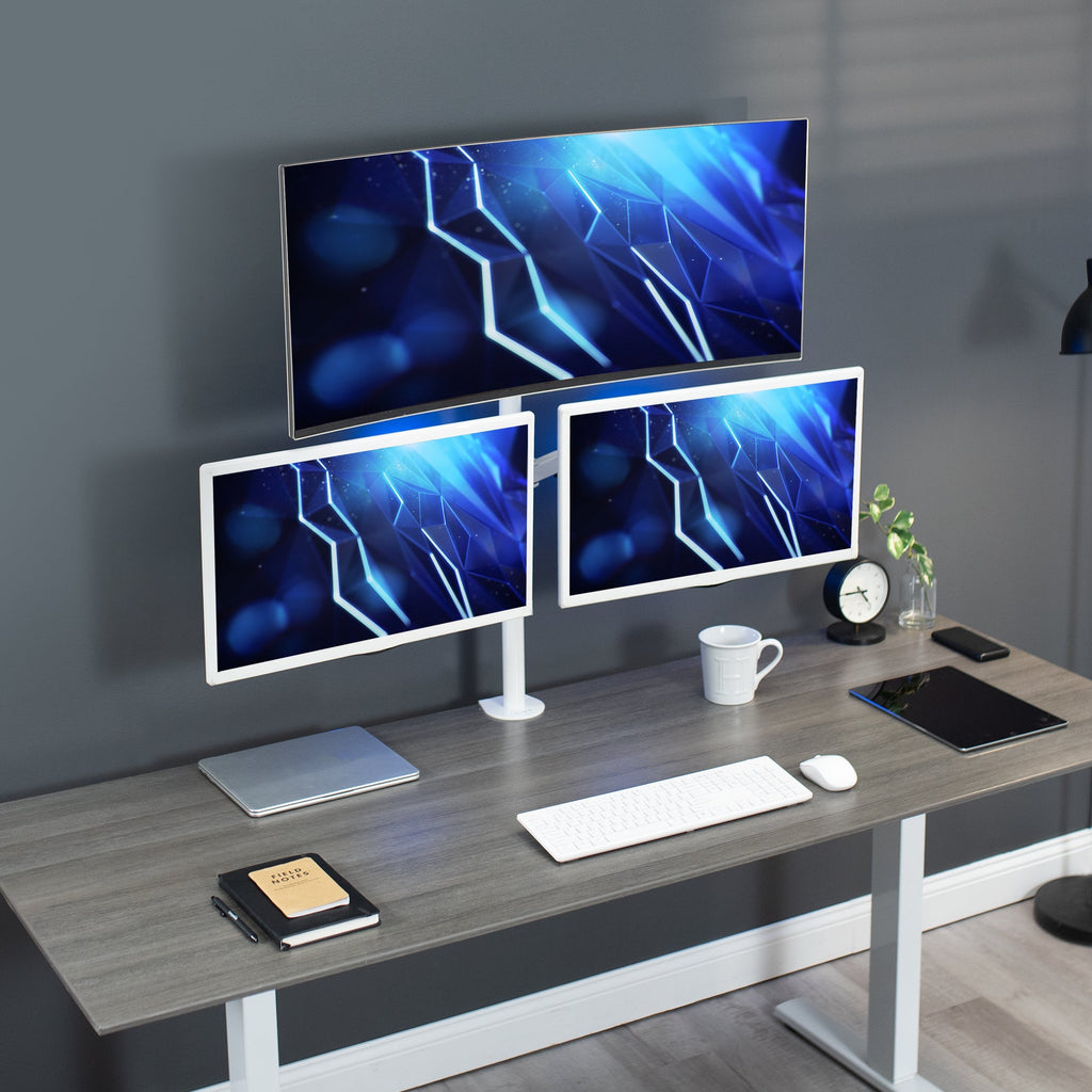 Triple 13” to 30” Monitor Desk Mount