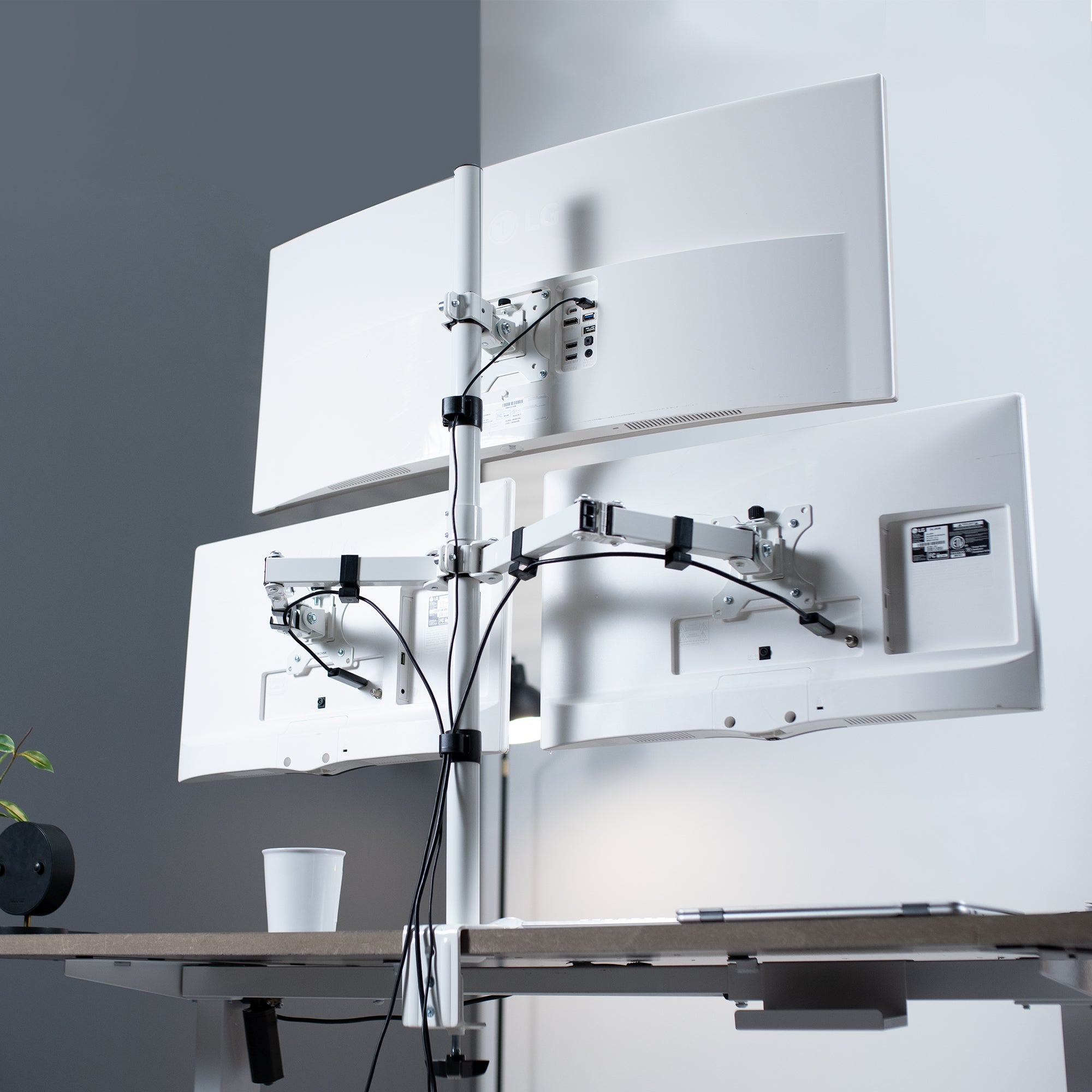 Triple 13” to 30” Monitor Desk Mount