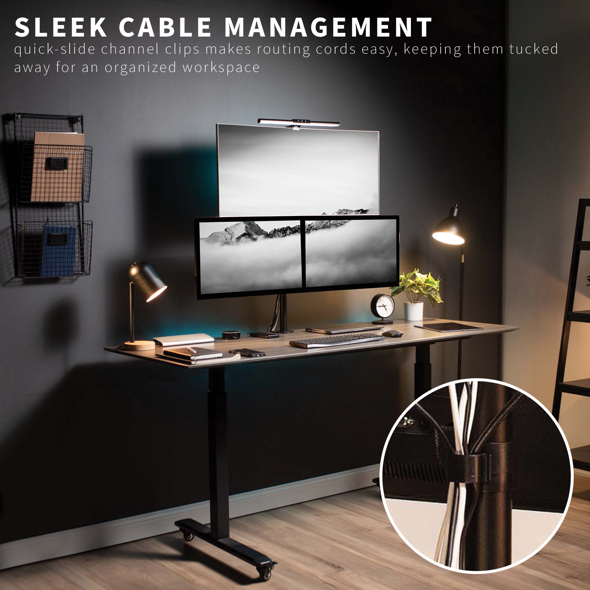 Triple 13” to 30” Monitor Desk Mount