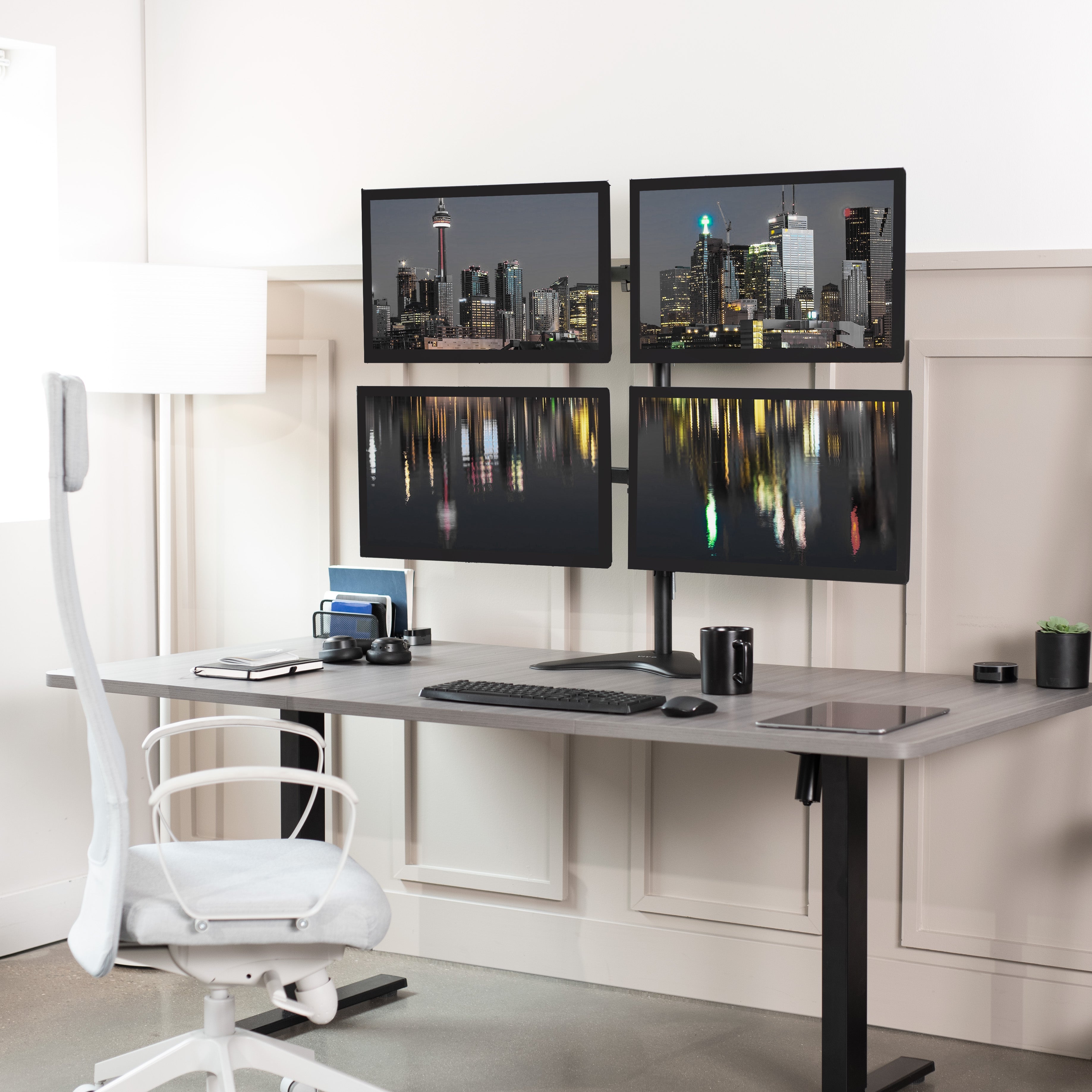 Quad 13” to 30" Monitor Desk Stand