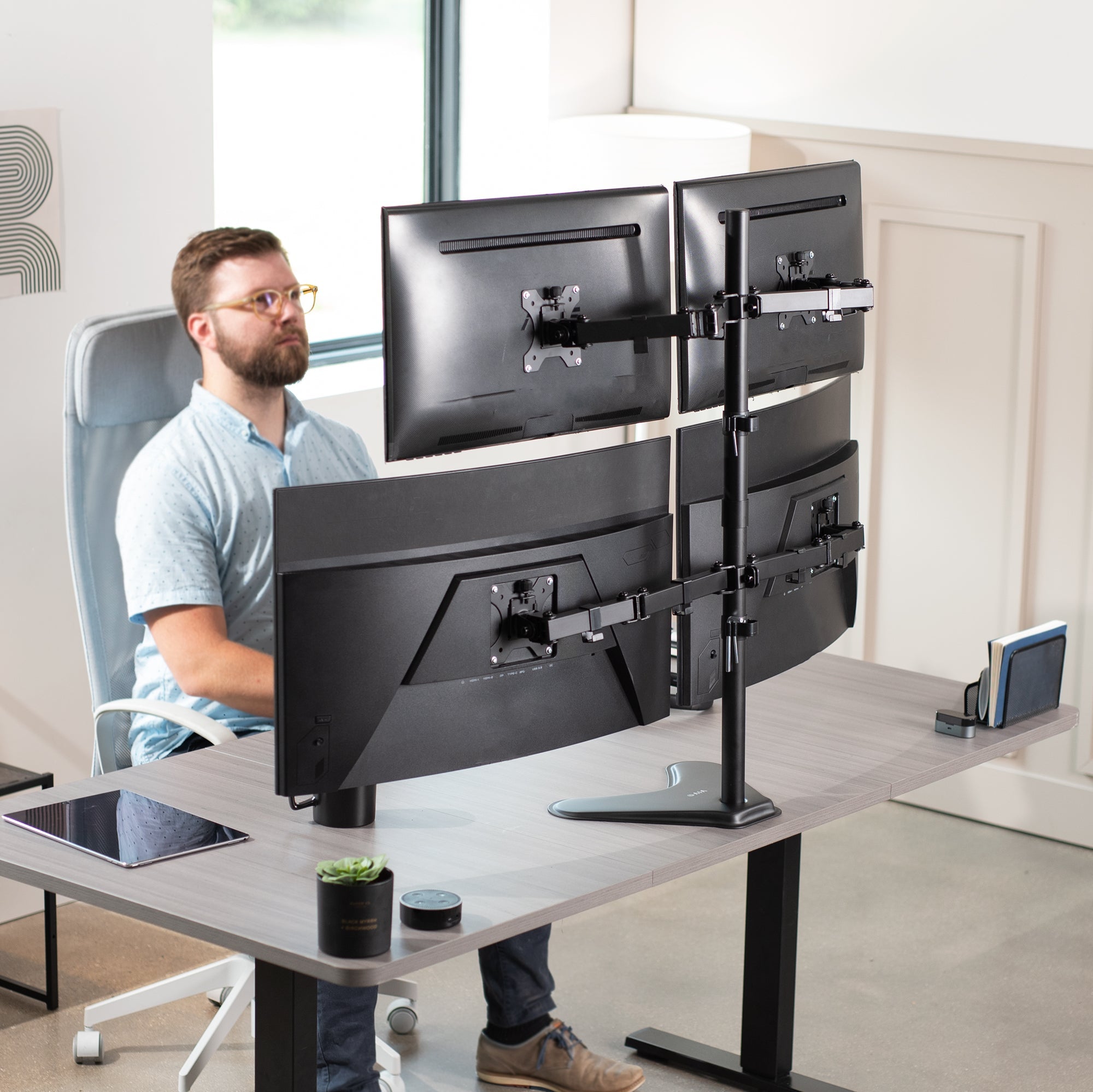 Quad 13” to 30" Monitor Desk Stand