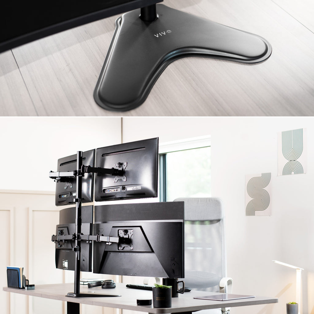 Quad 13” to 30" Monitor Desk Stand