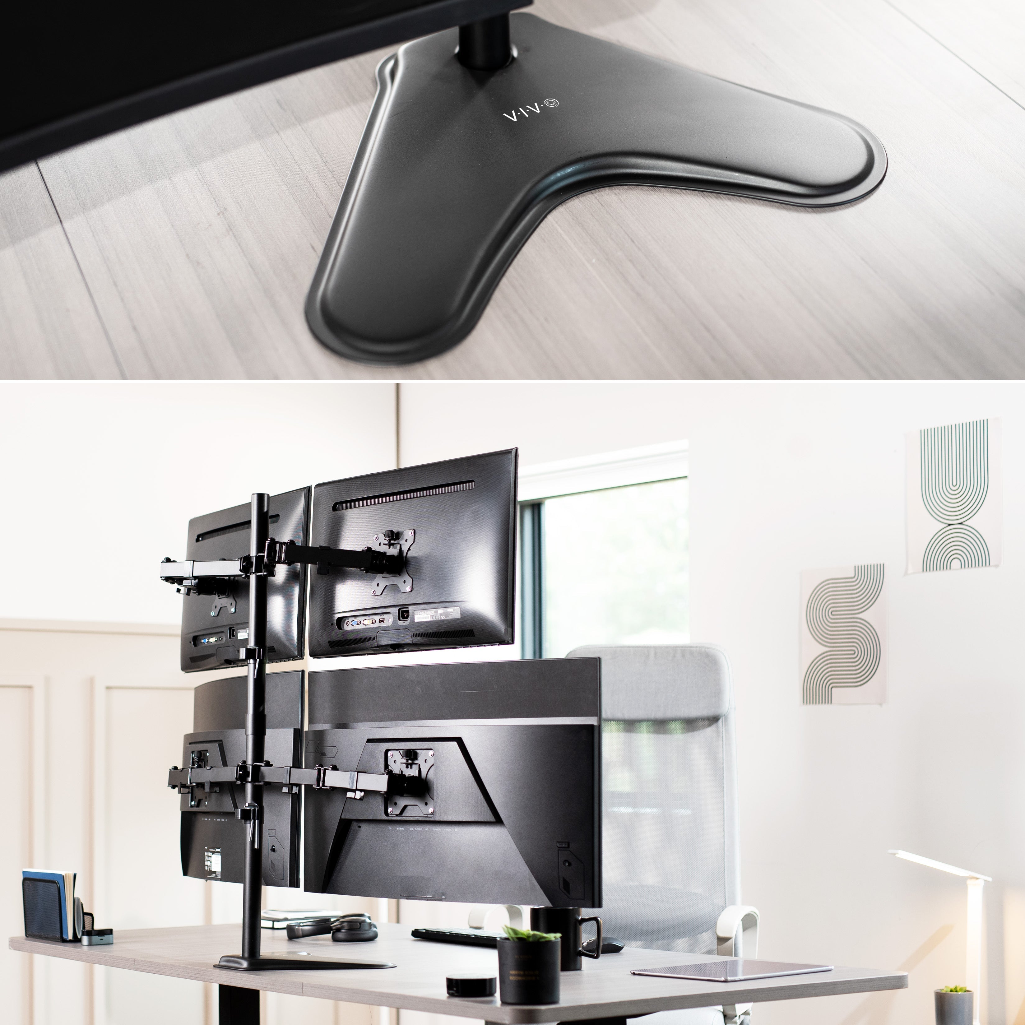 Quad 13” to 30" Monitor Desk Stand