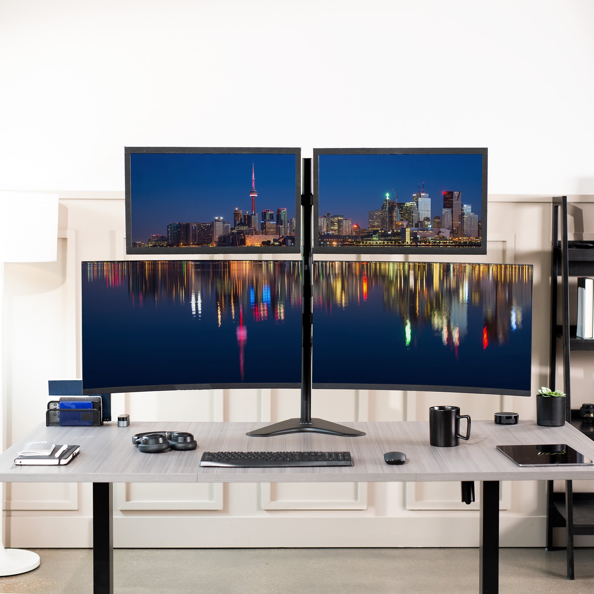 Quad 13” to 30" Monitor Desk Stand