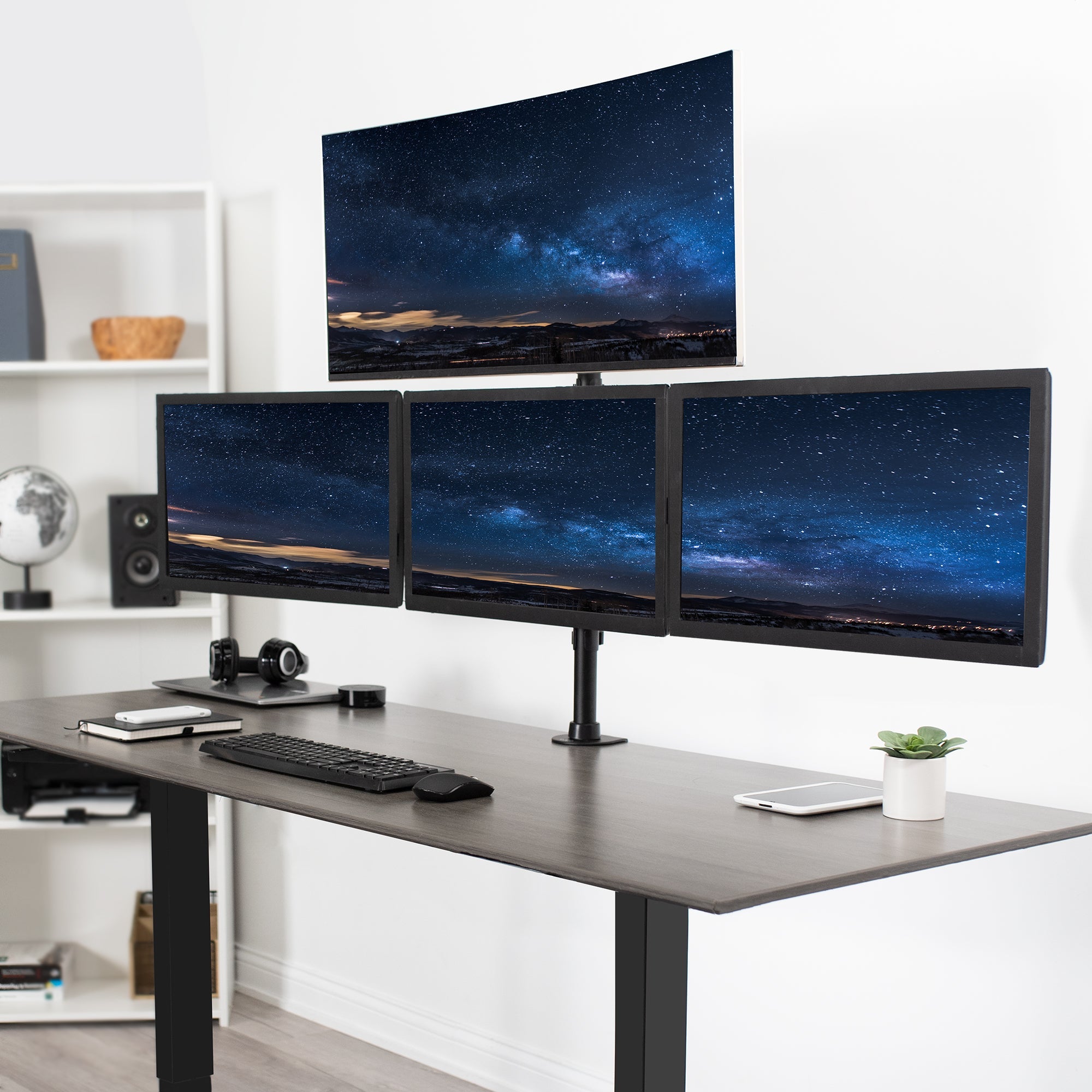 Quad 13” to 24" Monitor Desk Mount