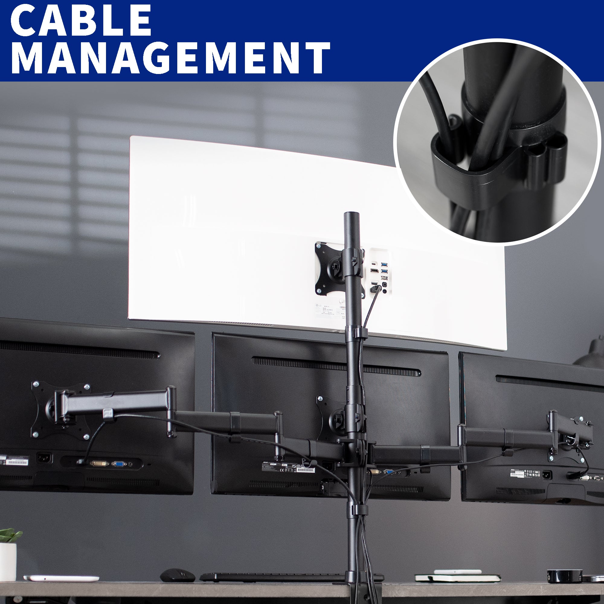Quad 13” to 24" Monitor Desk Mount