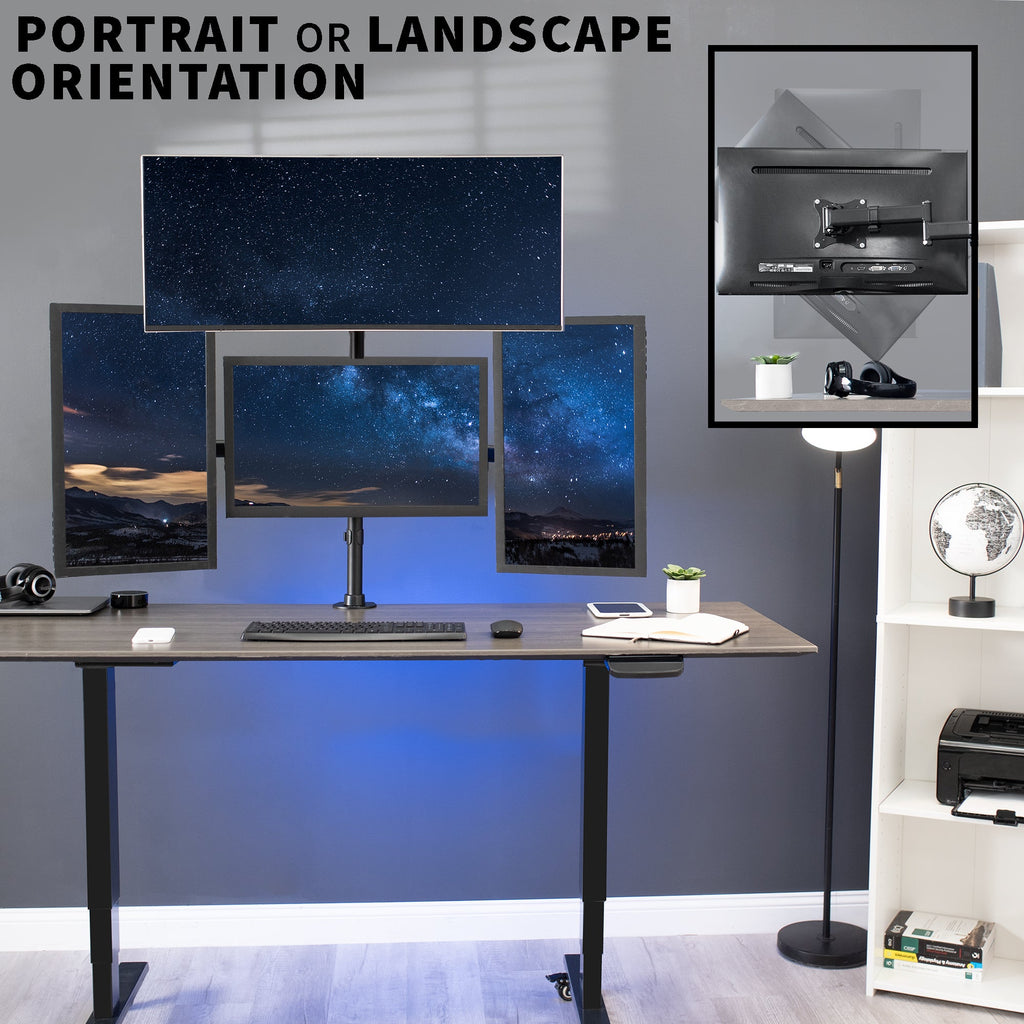 Quad 13” to 24" Monitor Desk Mount