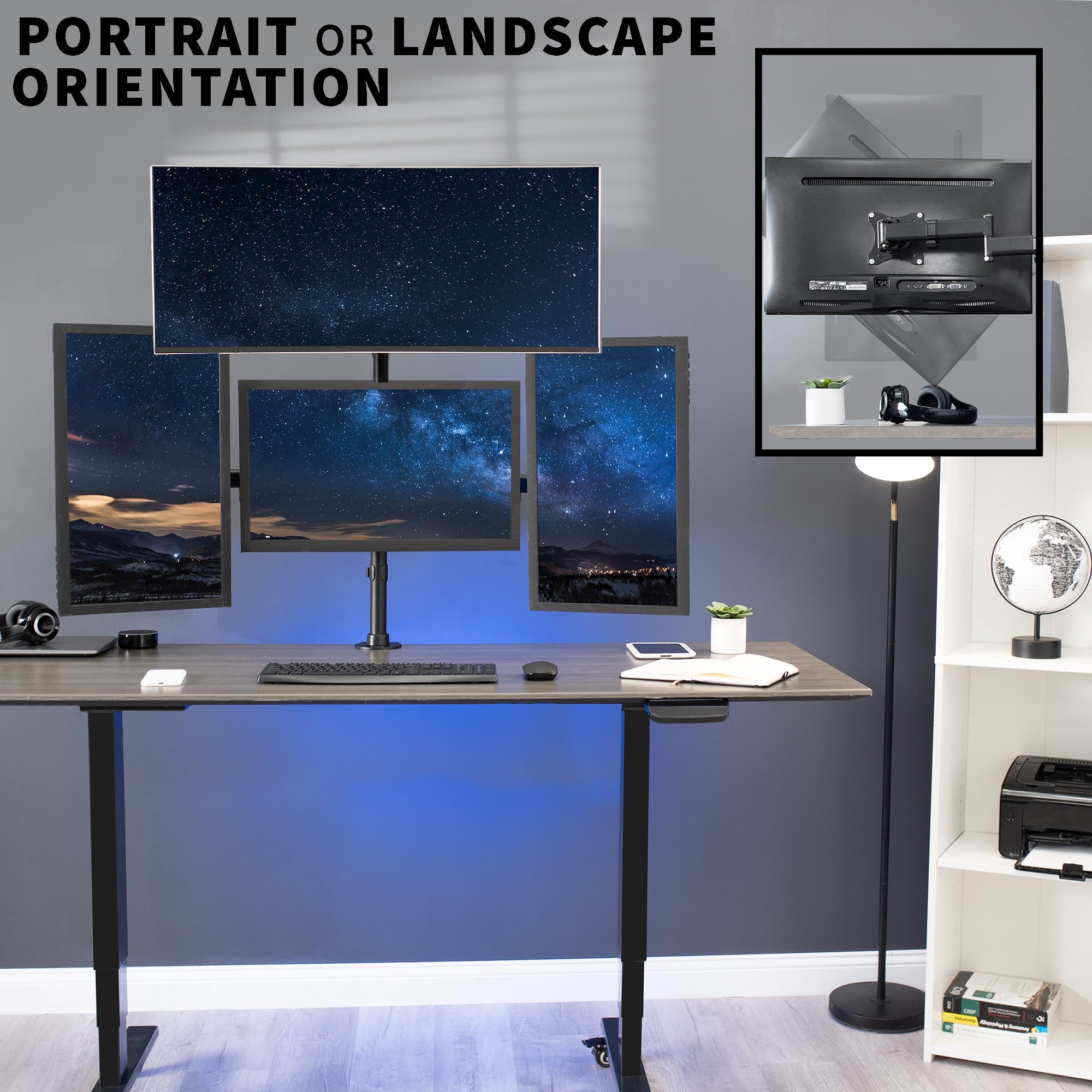 Quad 13” to 24" Monitor Desk Mount