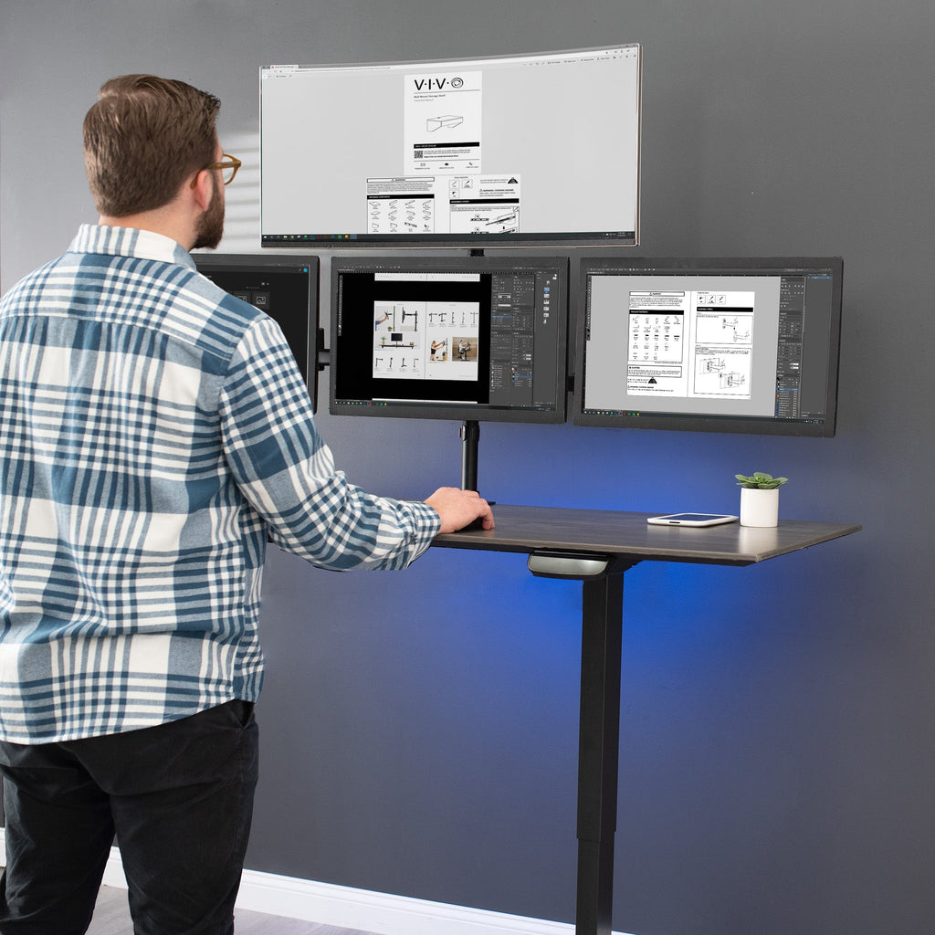 Quad 13” to 24" Monitor Desk Mount
