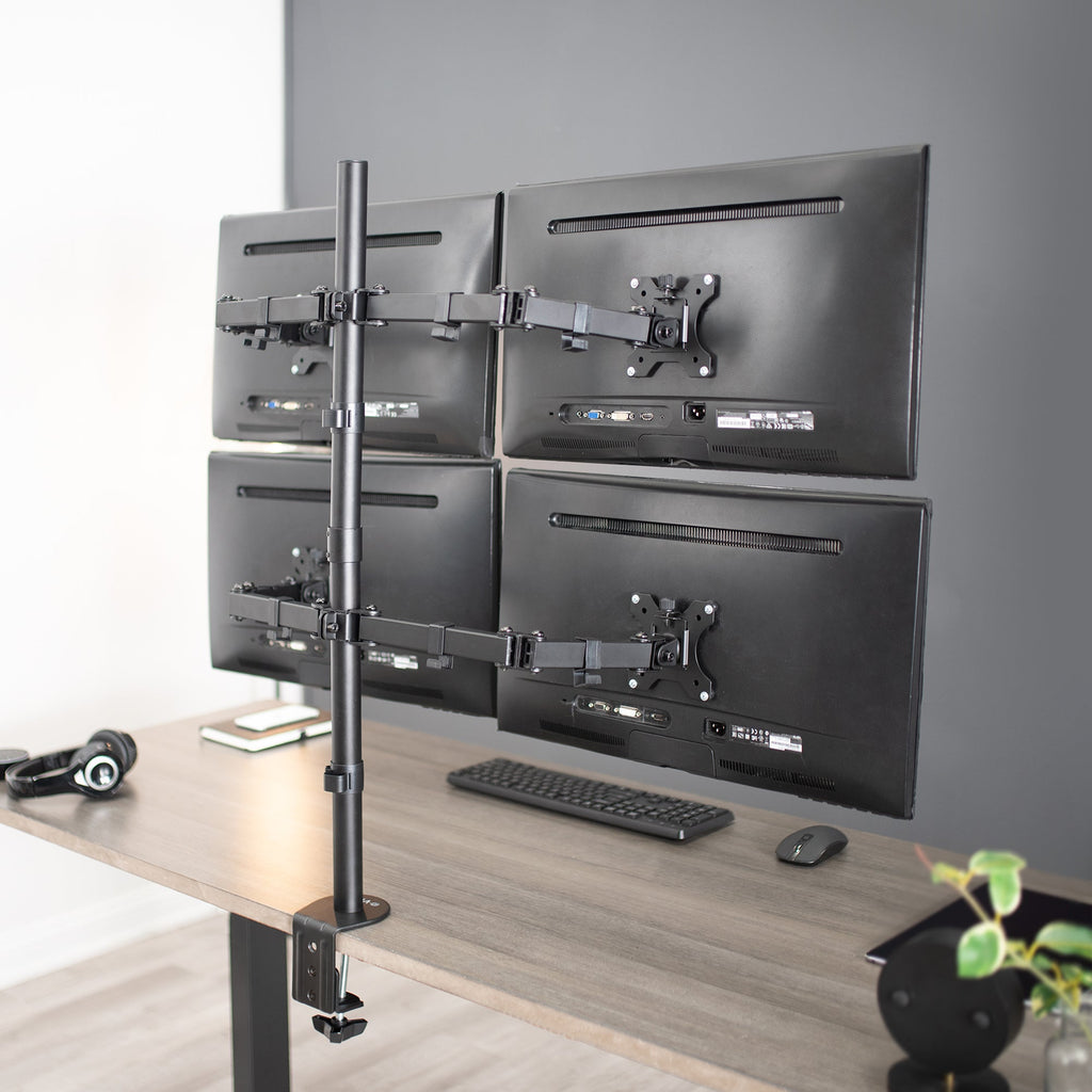 Quad 13” to 30" Monitor Desk Mount