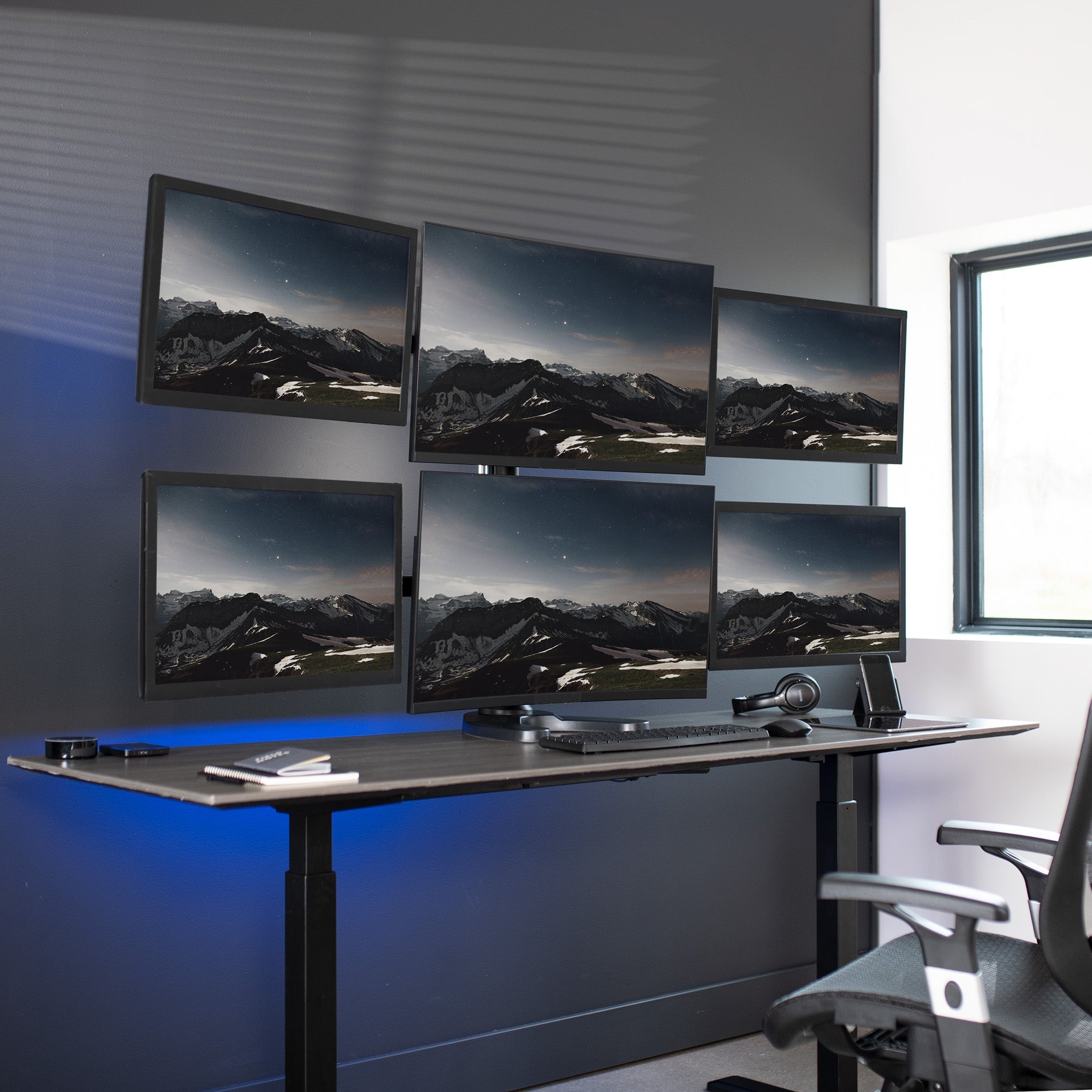 Hex 17” to 27” Monitor Desk Stand