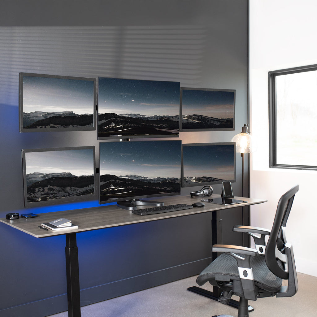 Hex 17” to 27” Monitor Desk Stand
