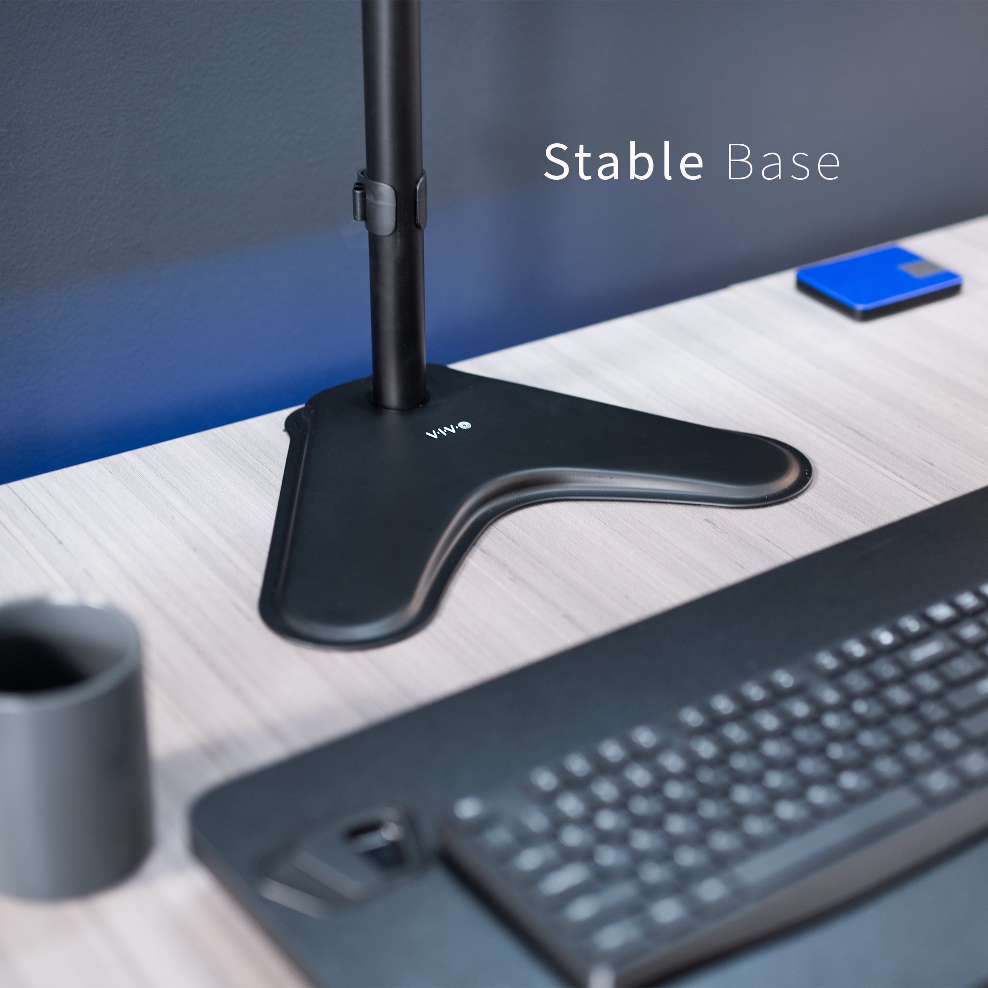 Single 13" to 27" Monitor Extra Tall Desk Stand