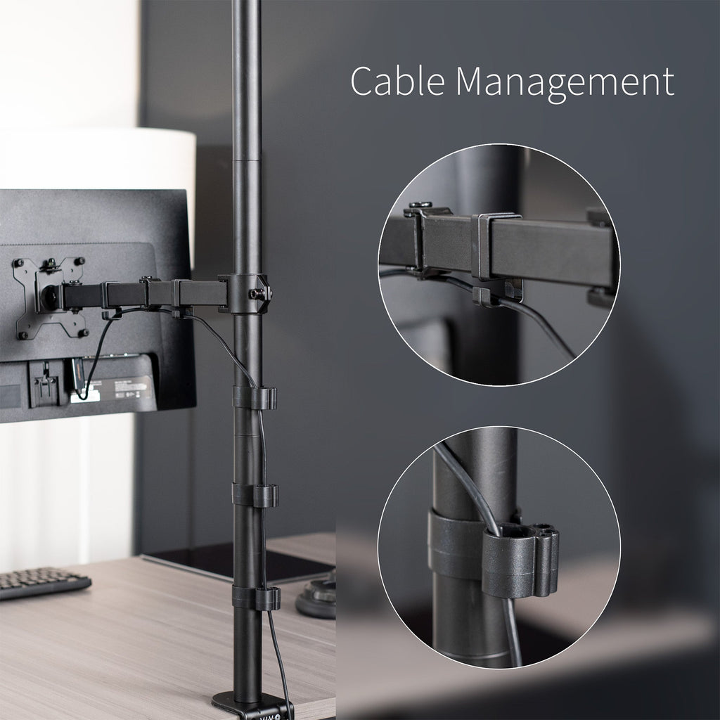 Single Monitor Extra Tall Desk Mount - Up to 38" Screens