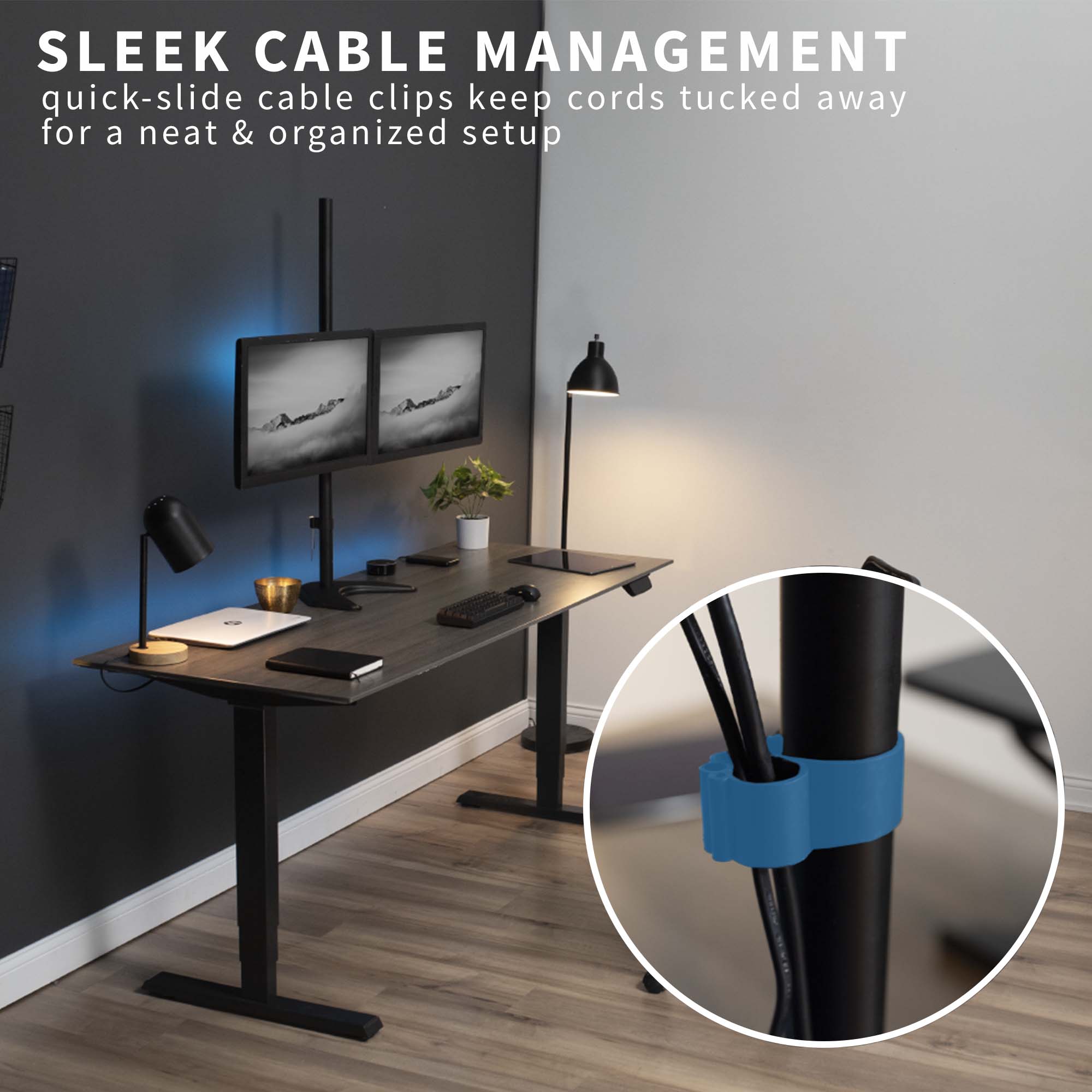 Dual 13" to 27" Monitor Extra Tall Desk Stand