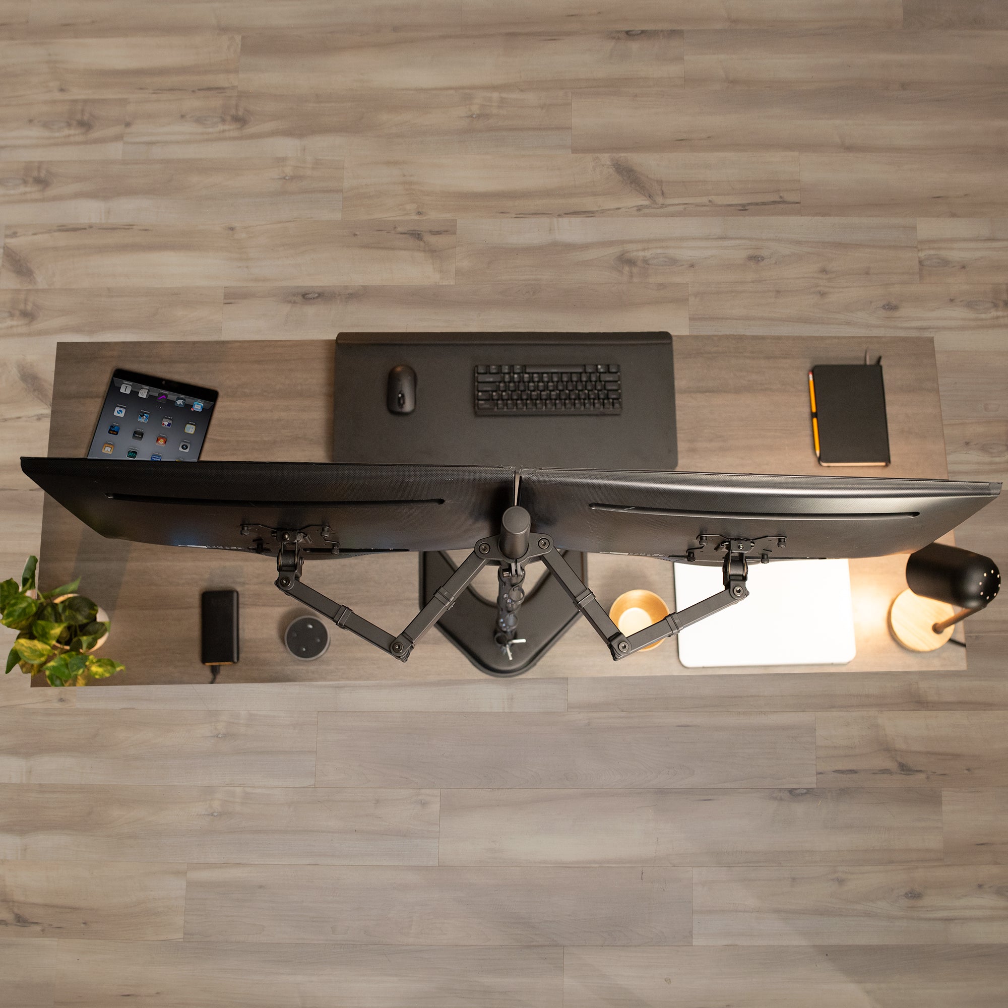 Dual 13" to 27" Monitor Extra Tall Desk Stand