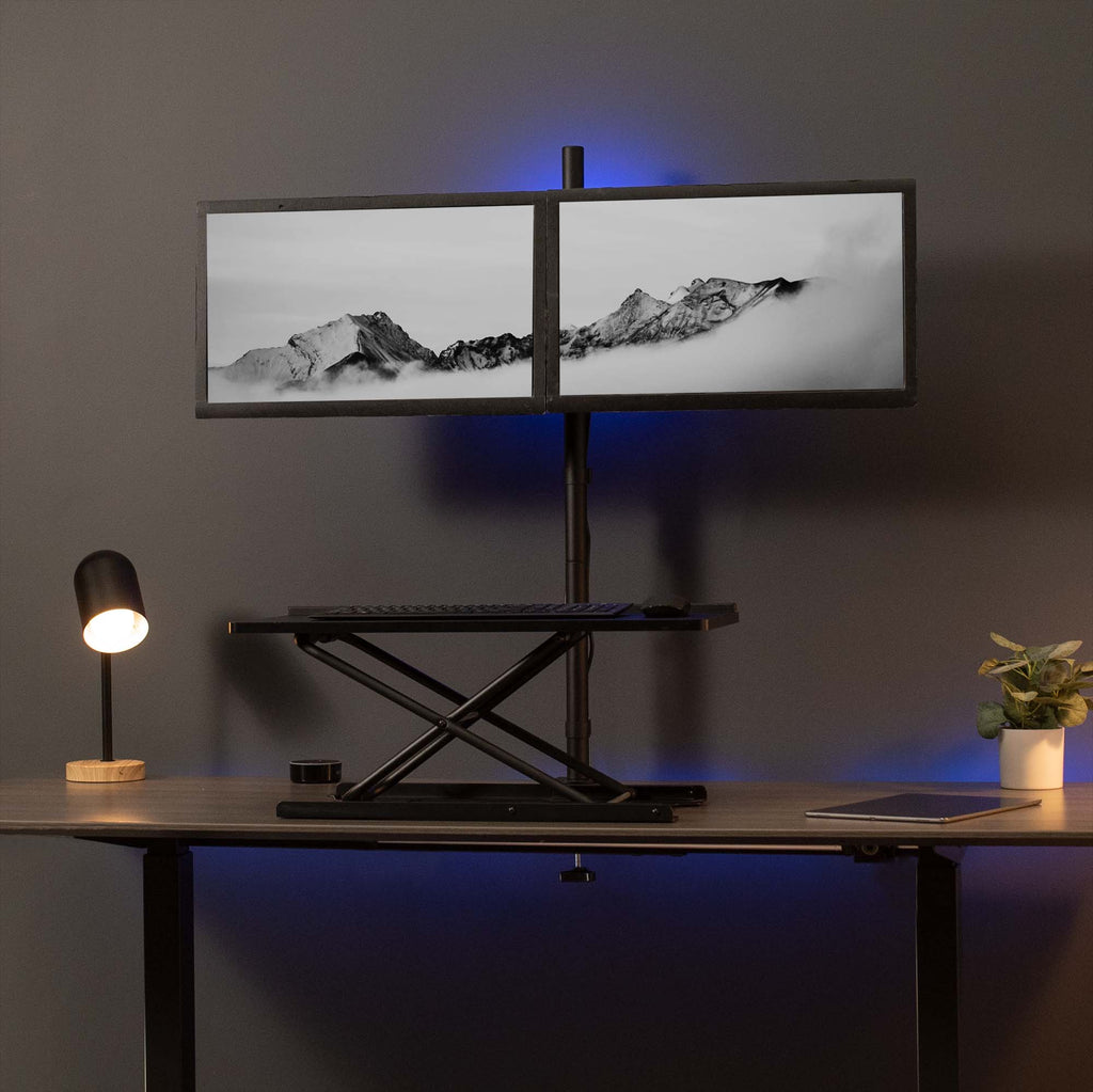 Dual 13" to 27" Monitor Extra Tall Desk Mount