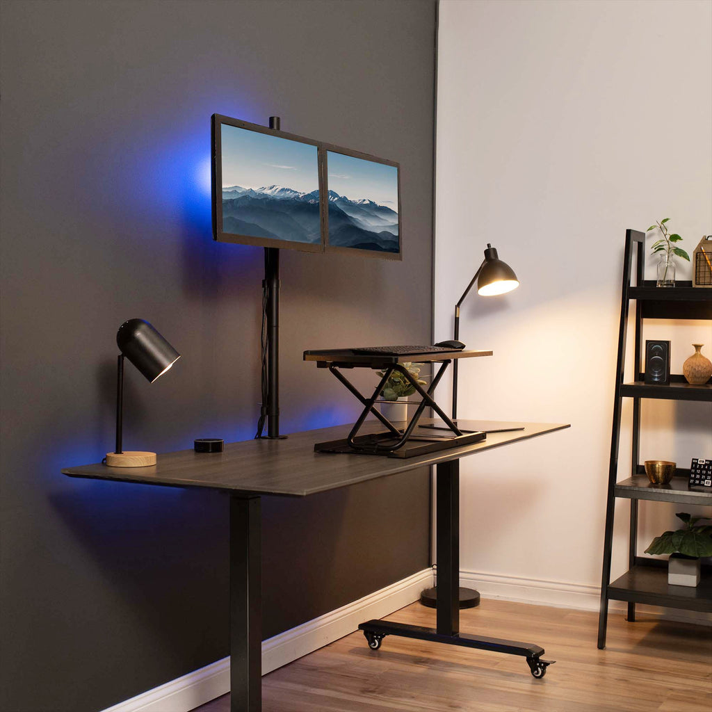 Dual 13" to 27" Monitor Extra Tall Desk Mount