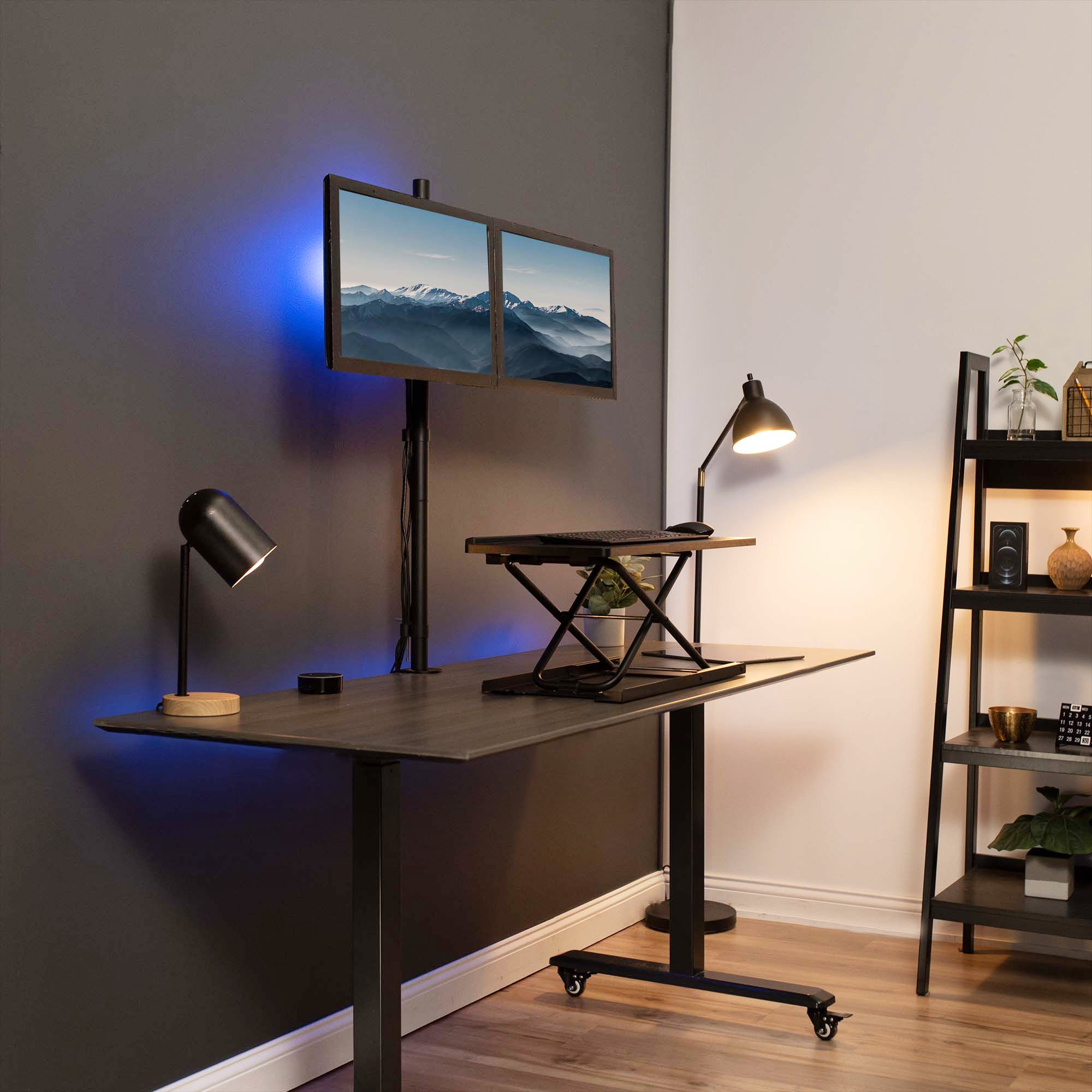 Dual 13" to 27" Monitor Extra Tall Desk Mount