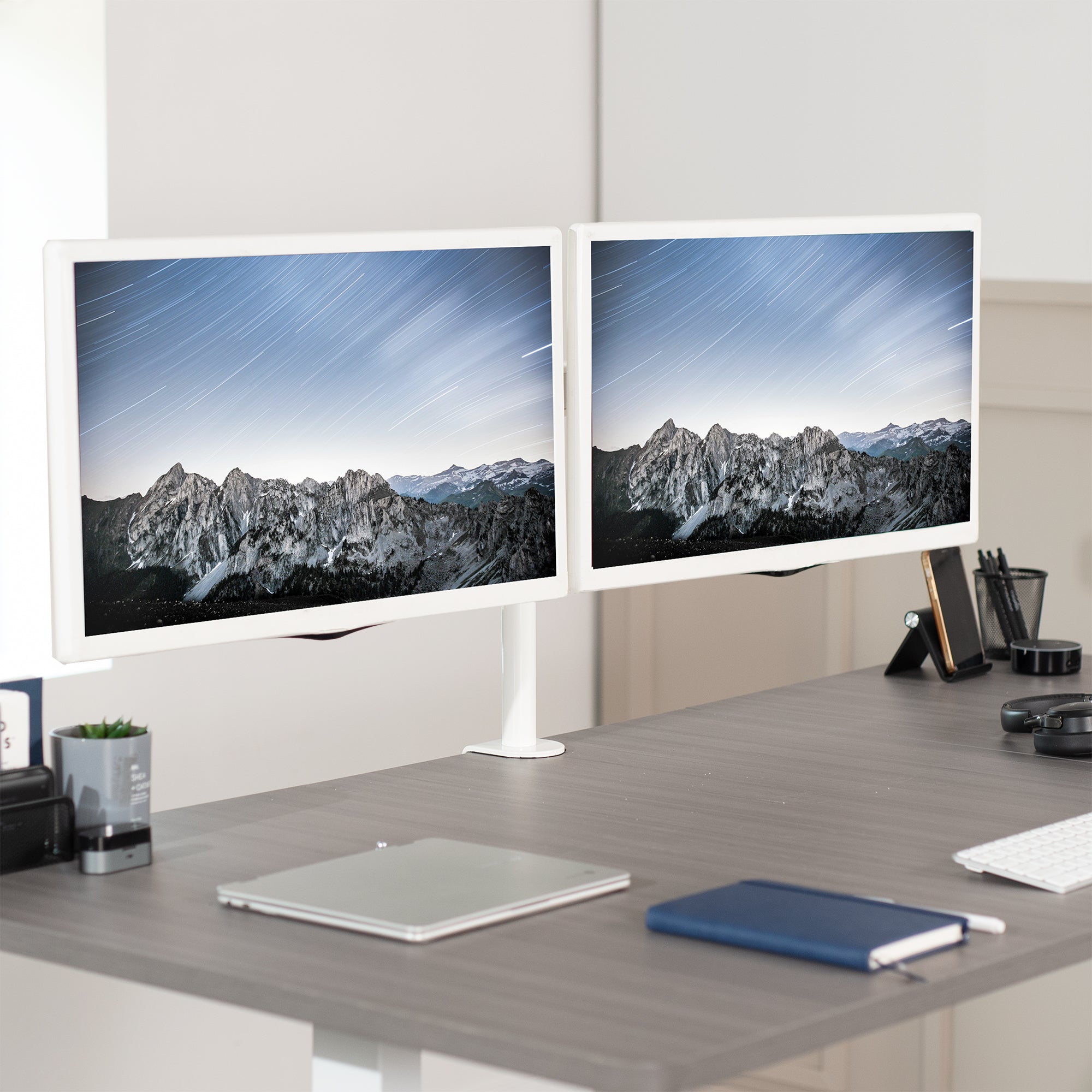 VIVO Dual Monitor Desk Mount Adjustable Stand