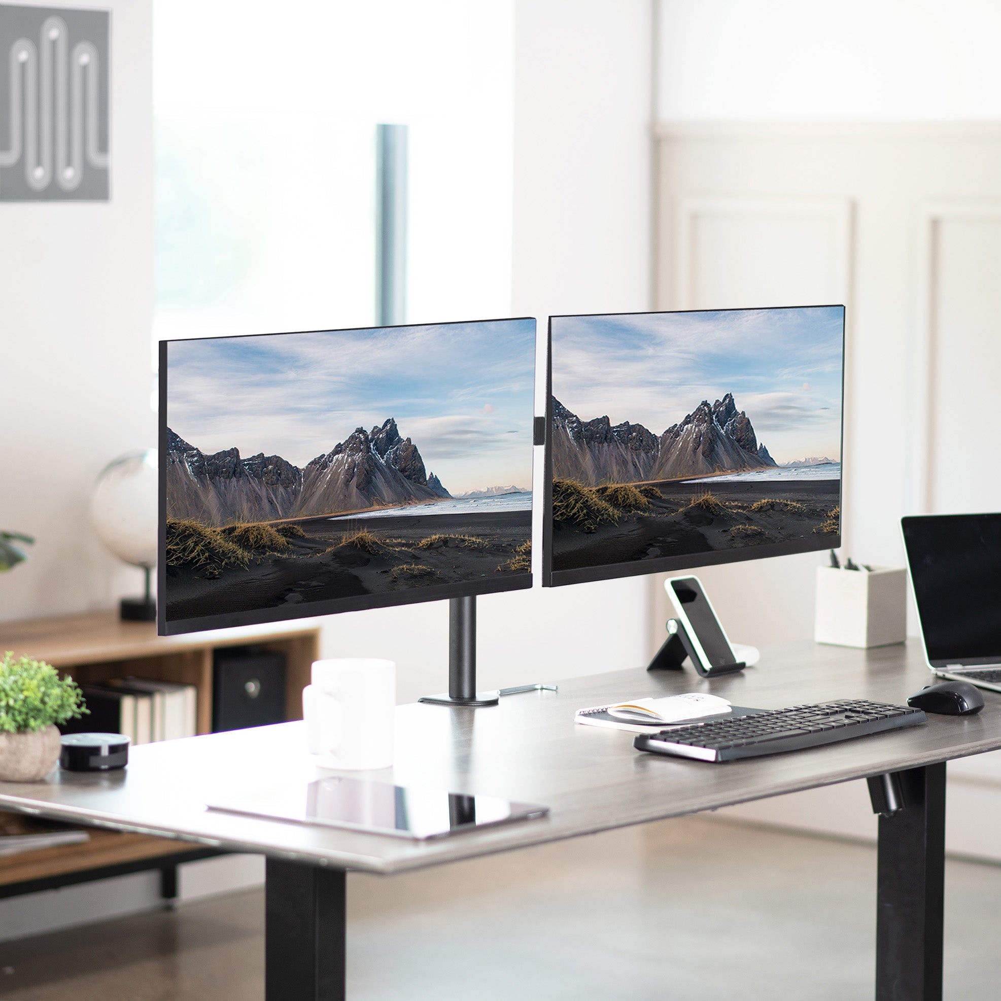 VIVO Dual Monitor Desk Mount Adjustable Stand