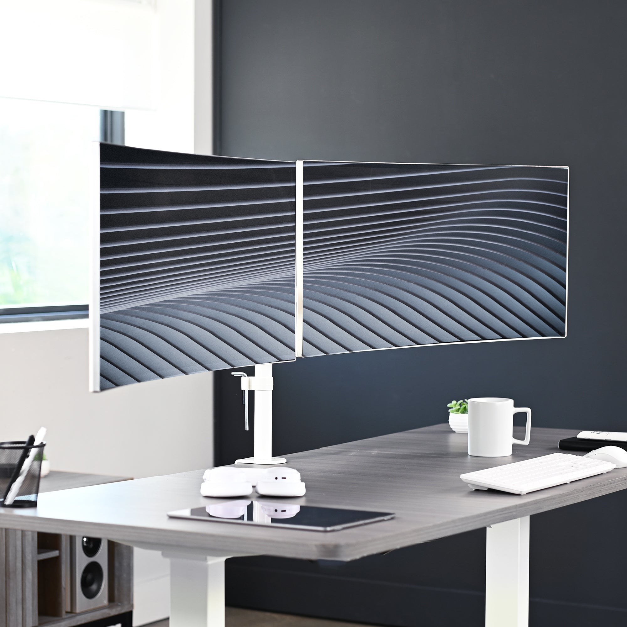 VIVO Dual Monitor Desk Mount Adjustable Stand