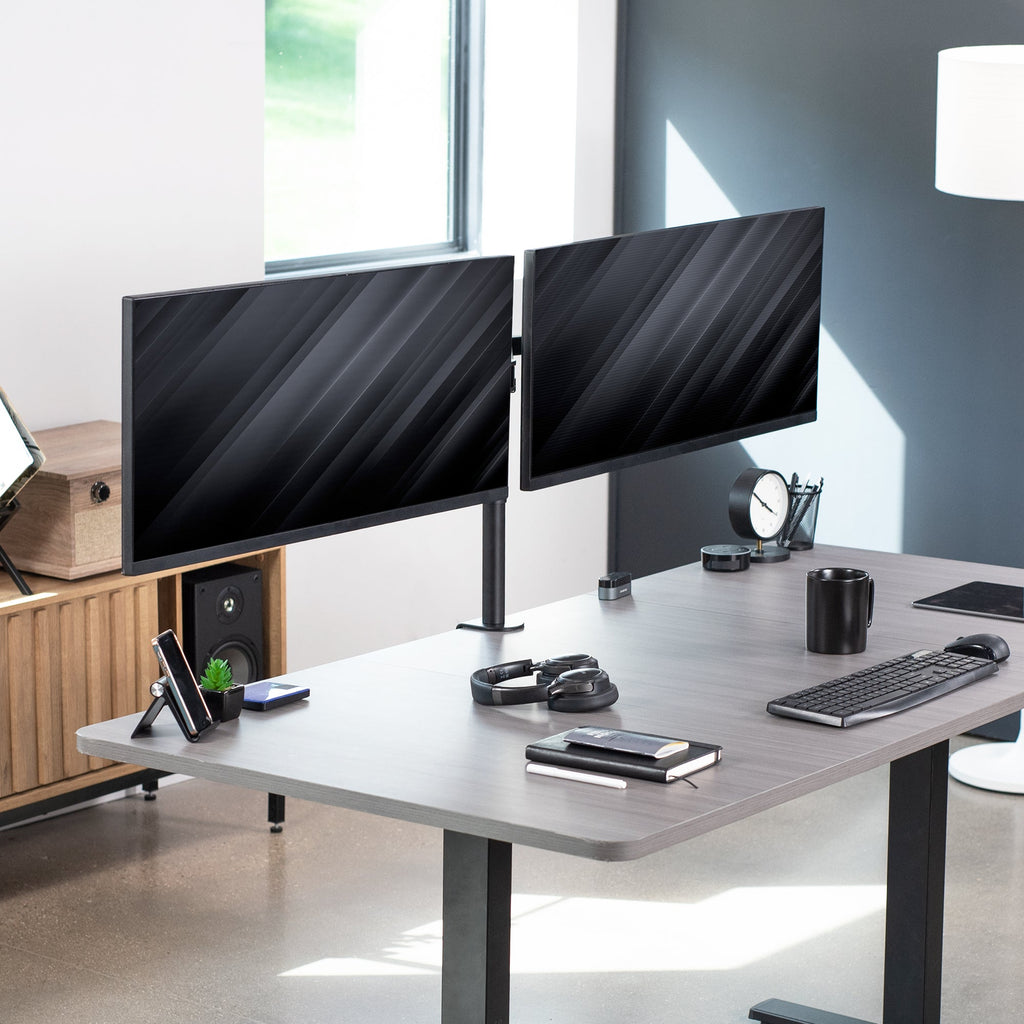 VIVO Dual Monitor Desk Mount Adjustable Stand