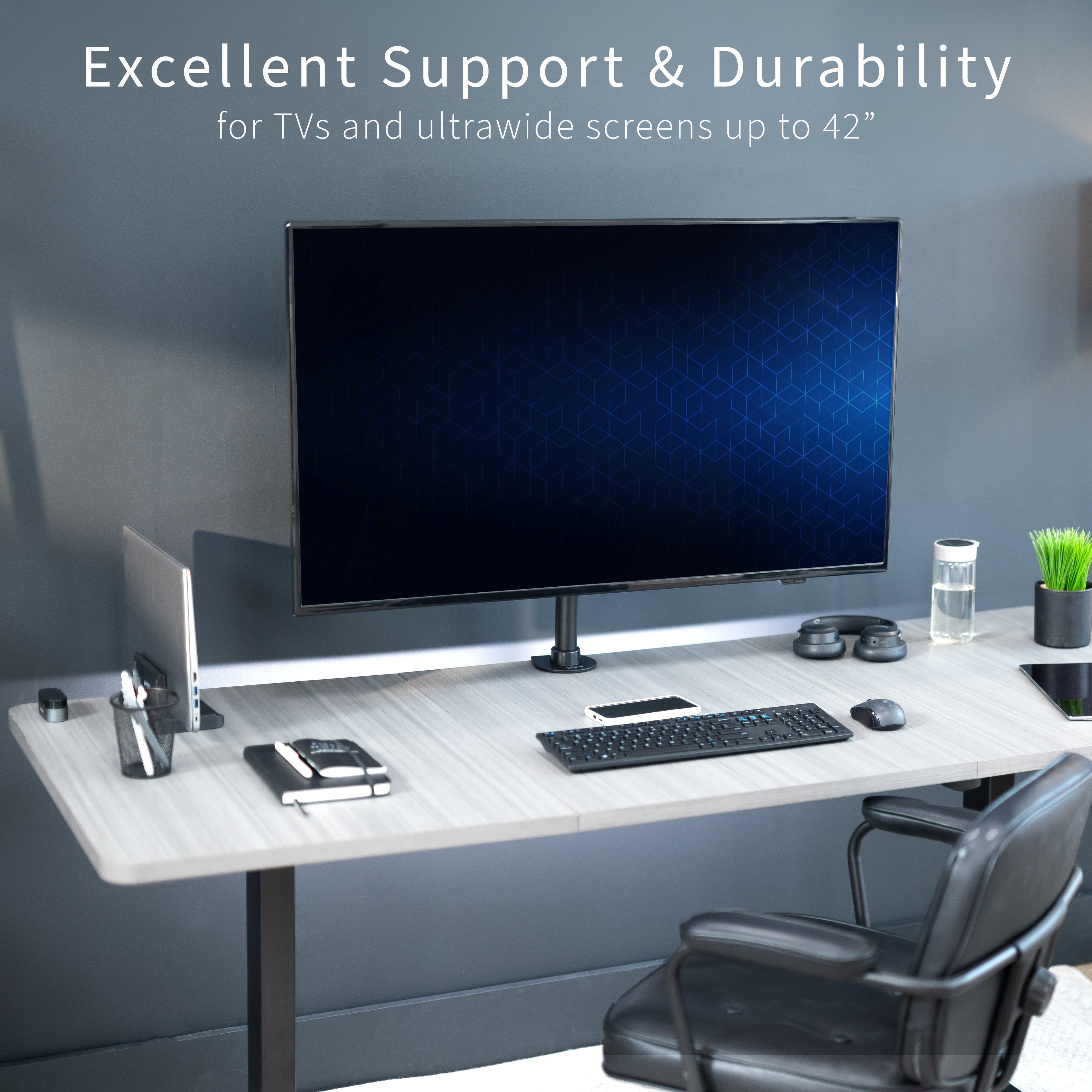Single 17" to 42" Monitor Desk Mount