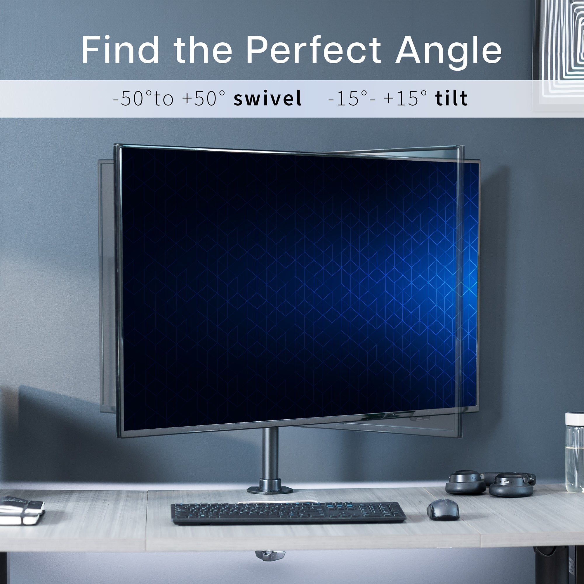 Single 17" to 42" Monitor Desk Mount
