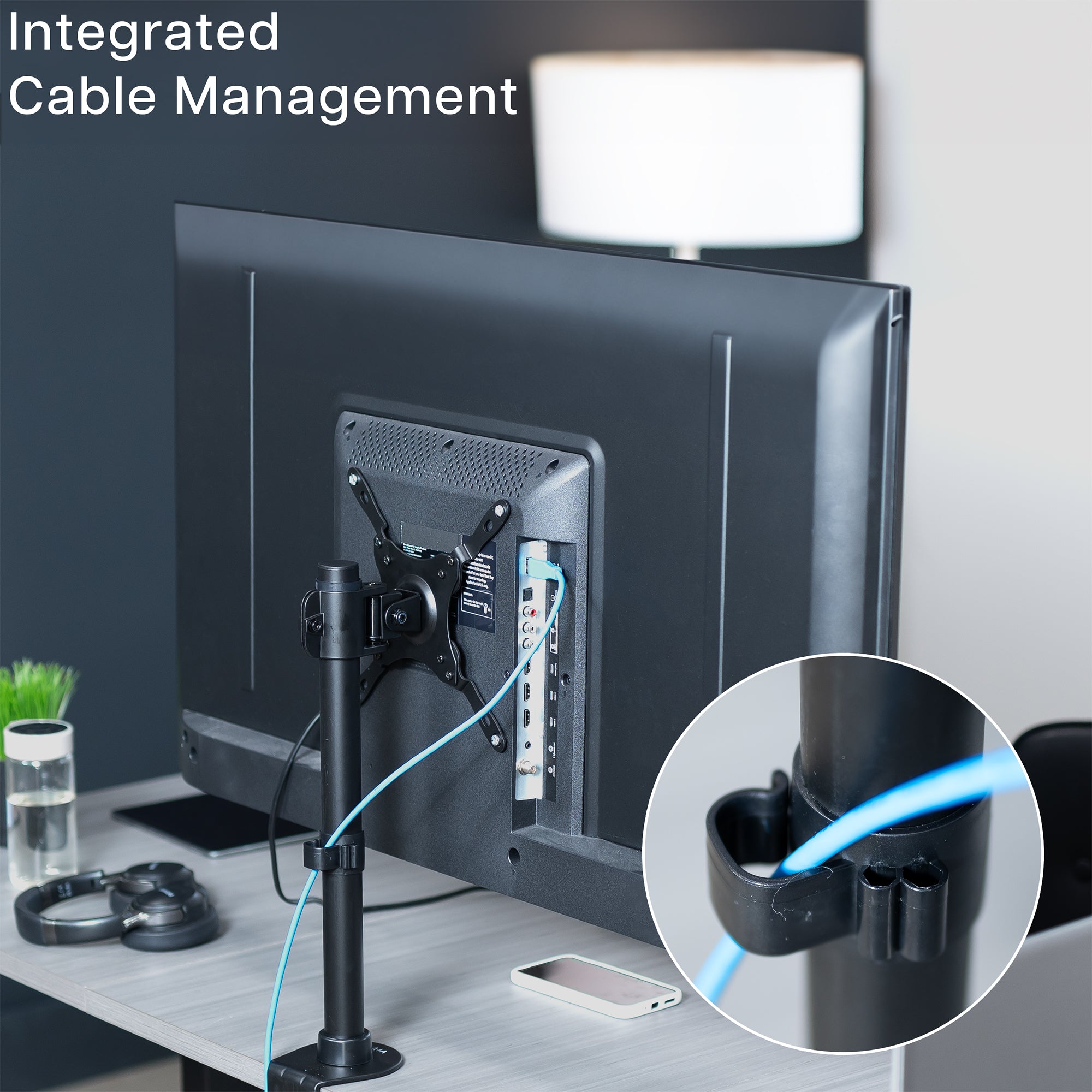 Single 17" to 42" Monitor Desk Mount
